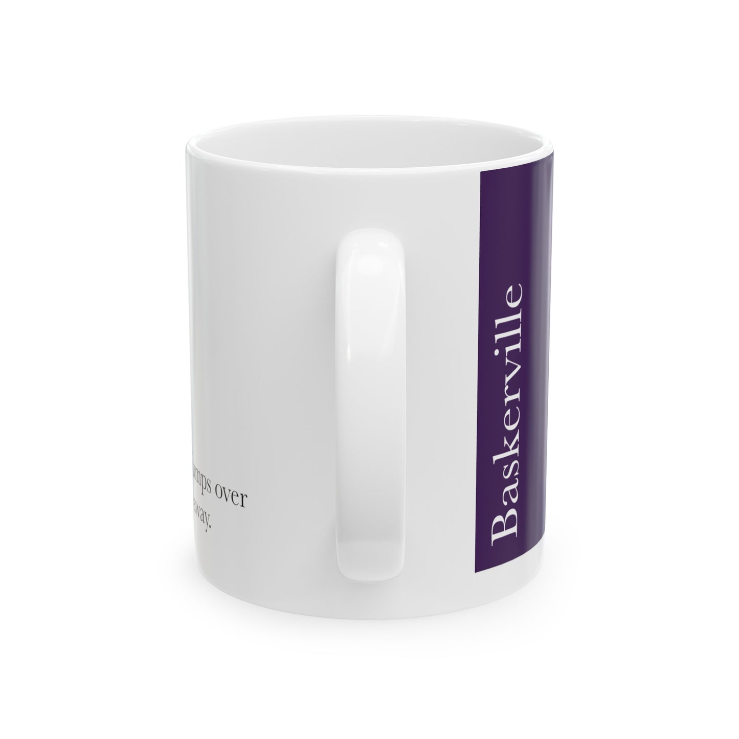 Baskerville Ceramic Mug (11oz, 15oz, lavender, white) US