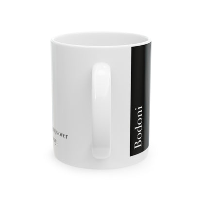 Bodoni Ceramic Mug (11oz, 15oz, black, white) US