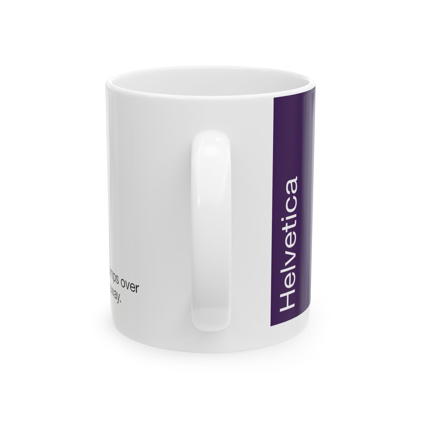 Helvetica Ceramic Mug for Designers , (11oz, 15oz, lavender, white)