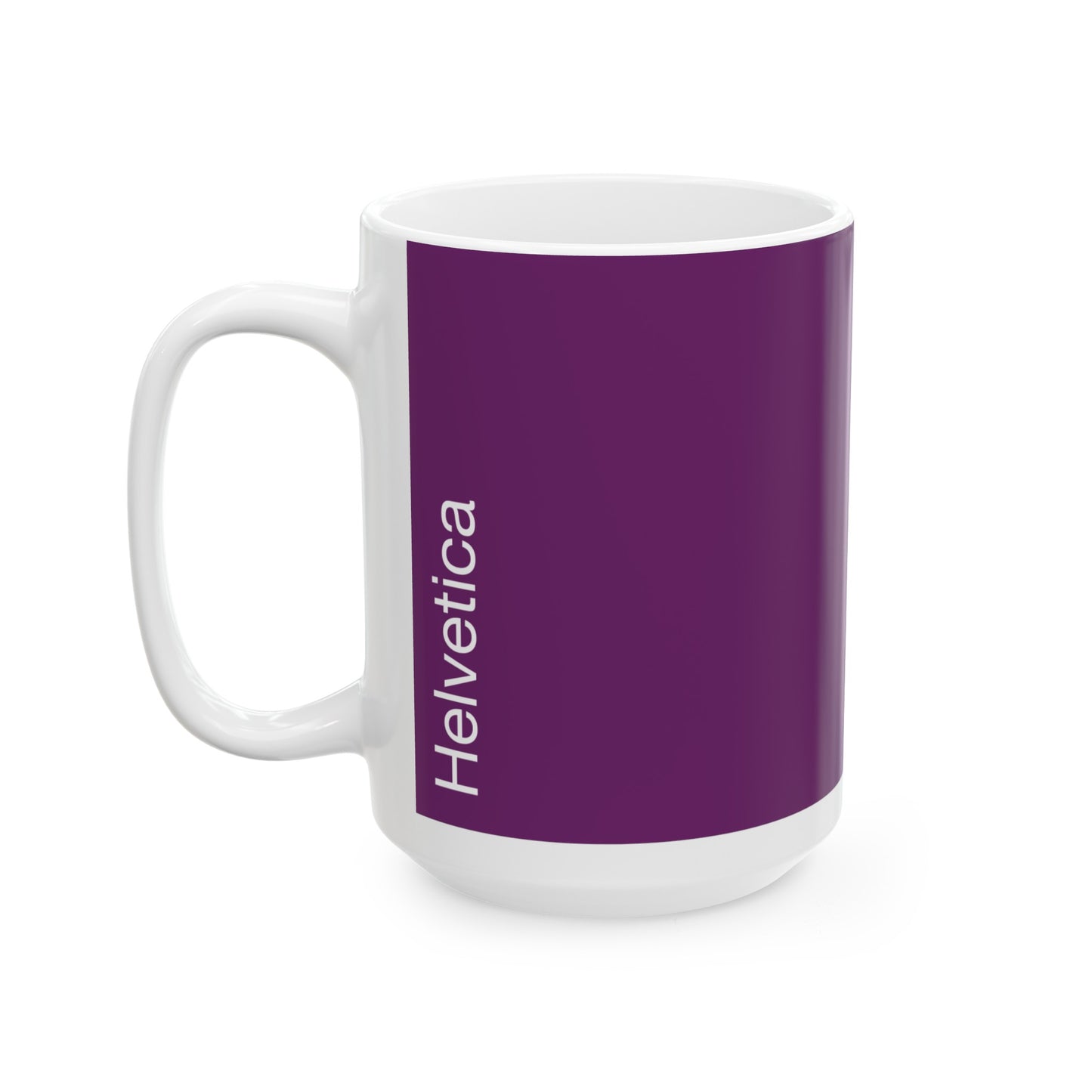 Helvetica Ceramic Mug for Designers , (11oz, 15oz, lilac, white)