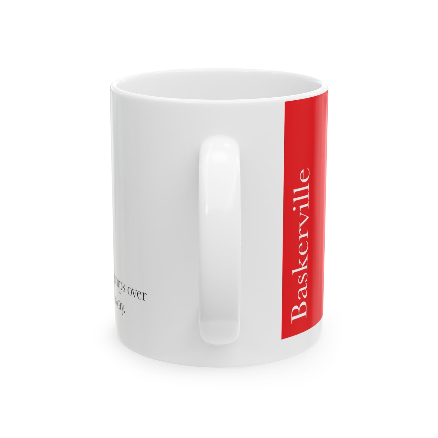 Baskerville Ceramic Mug (11oz, 15oz, red, white) US