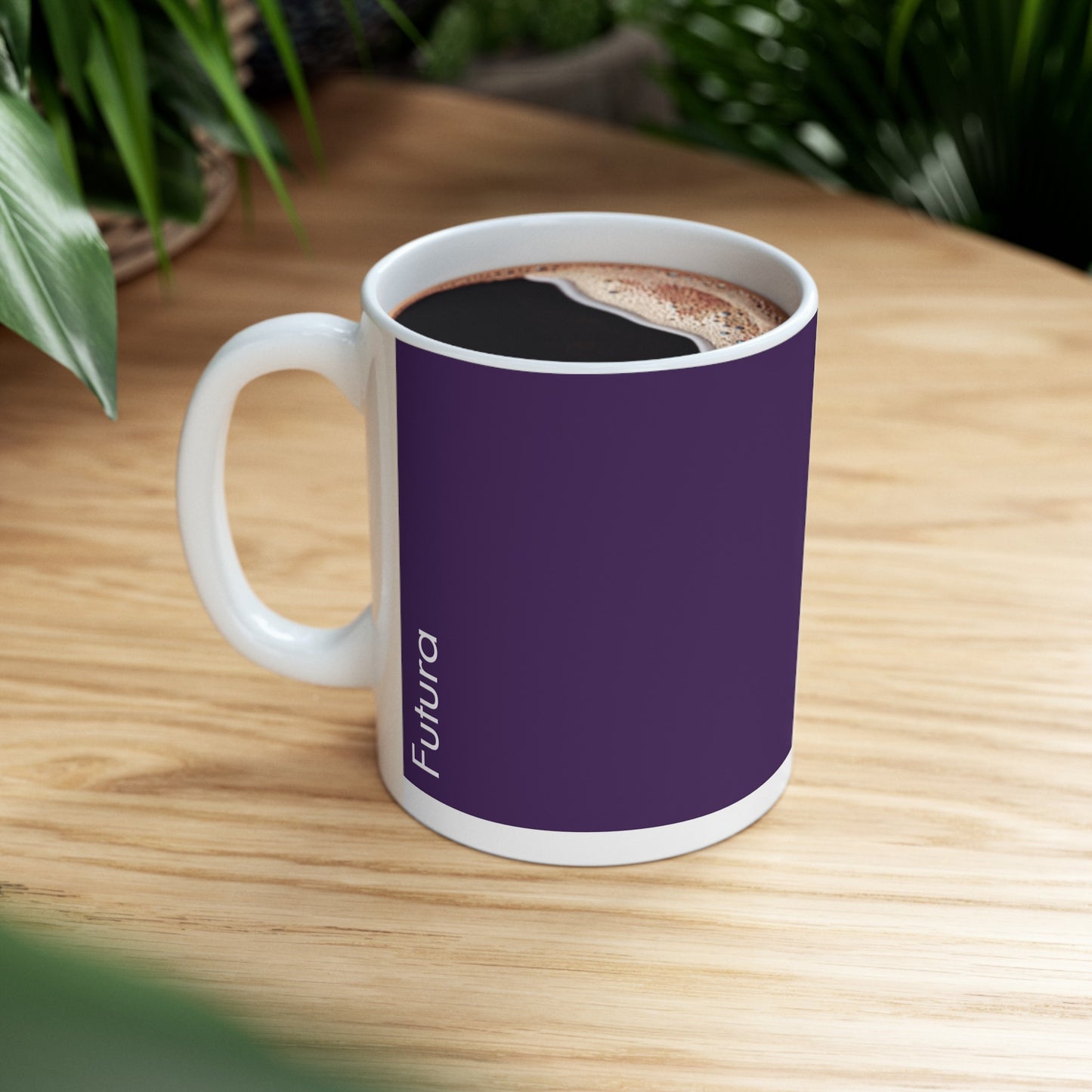 Futura Ceramic Mug for Designers , (11oz, 15oz, lavender, white)