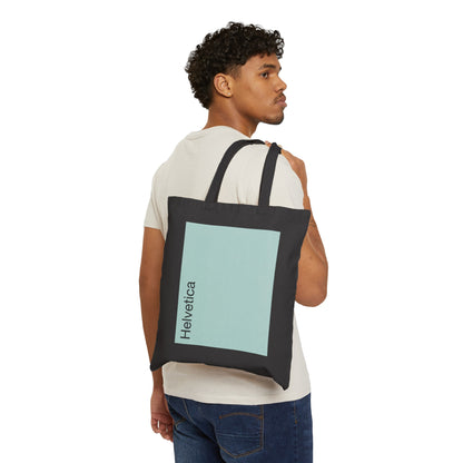 Helvetica Tote Bag (light green, black)