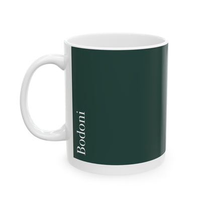 Bodoni Ceramic Mug (11oz, 15oz, pure green, white) US