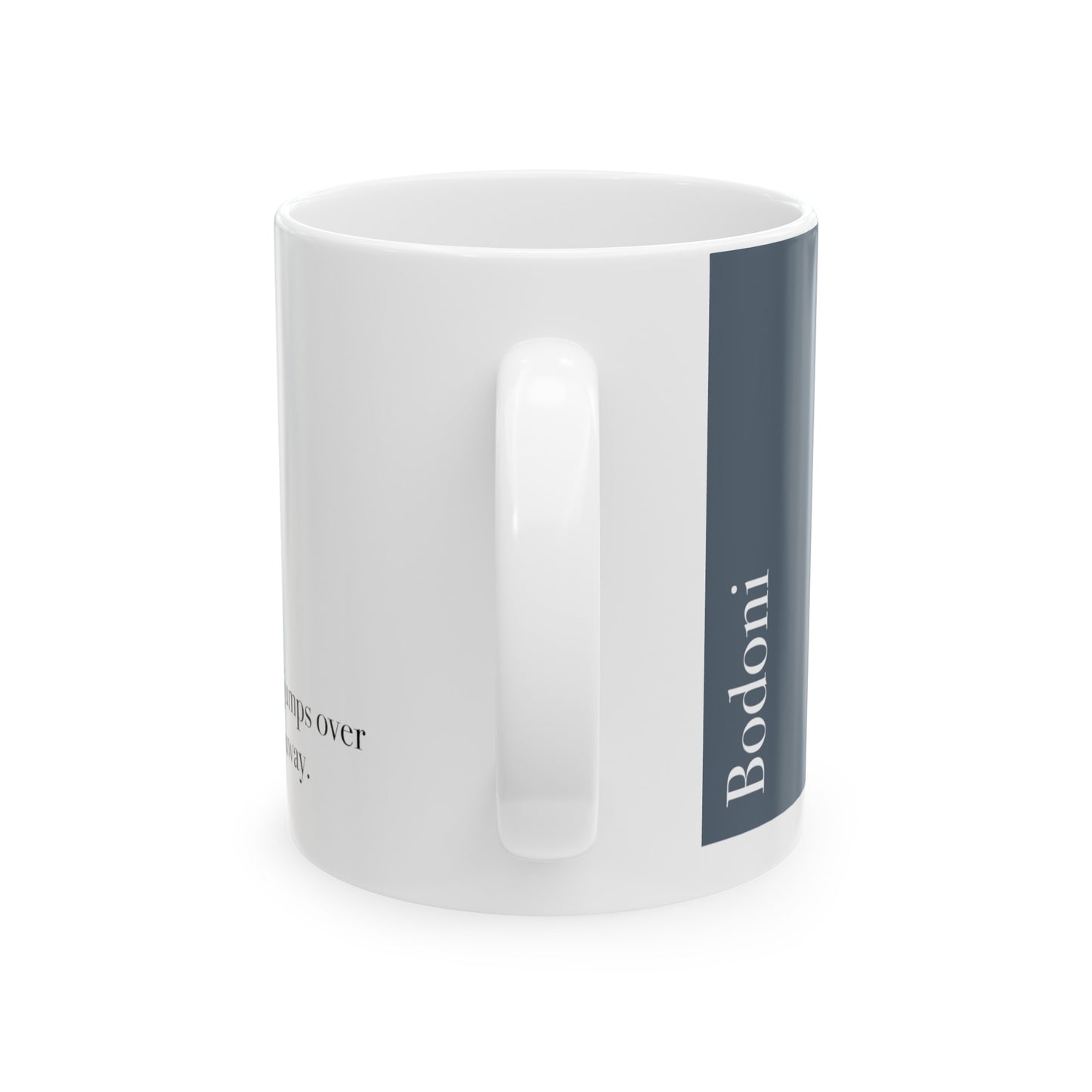 Bodoni Ceramic Mug (11oz, 15oz, grey, white) US