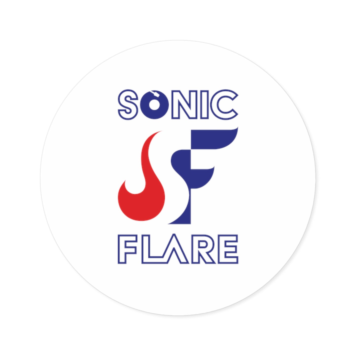 Sonic Flare - Round Stickers, Indoor\Outdoor