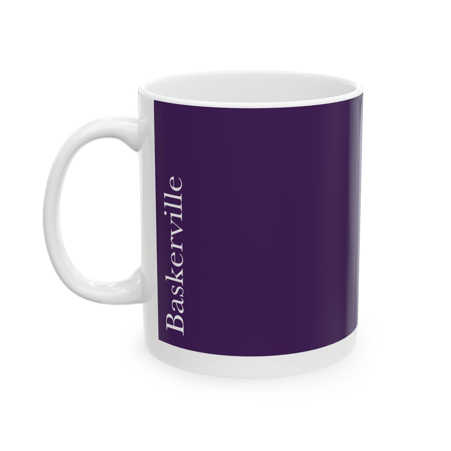 Baskerville Ceramic Mug (11oz, 15oz, lavender, white) US