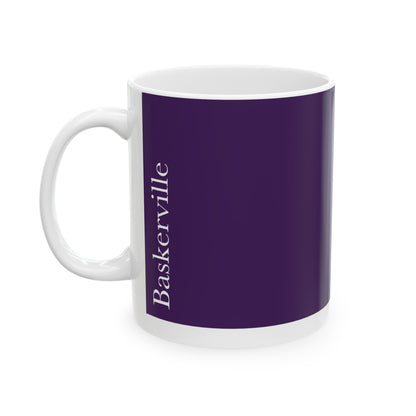 Baskerville Ceramic Mug (11oz, 15oz, lavender, white) US