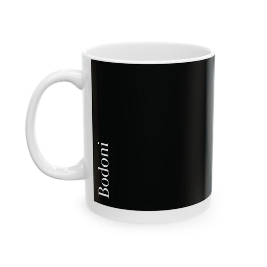 Bodoni Ceramic Mug (11oz, 15oz, black, white) US