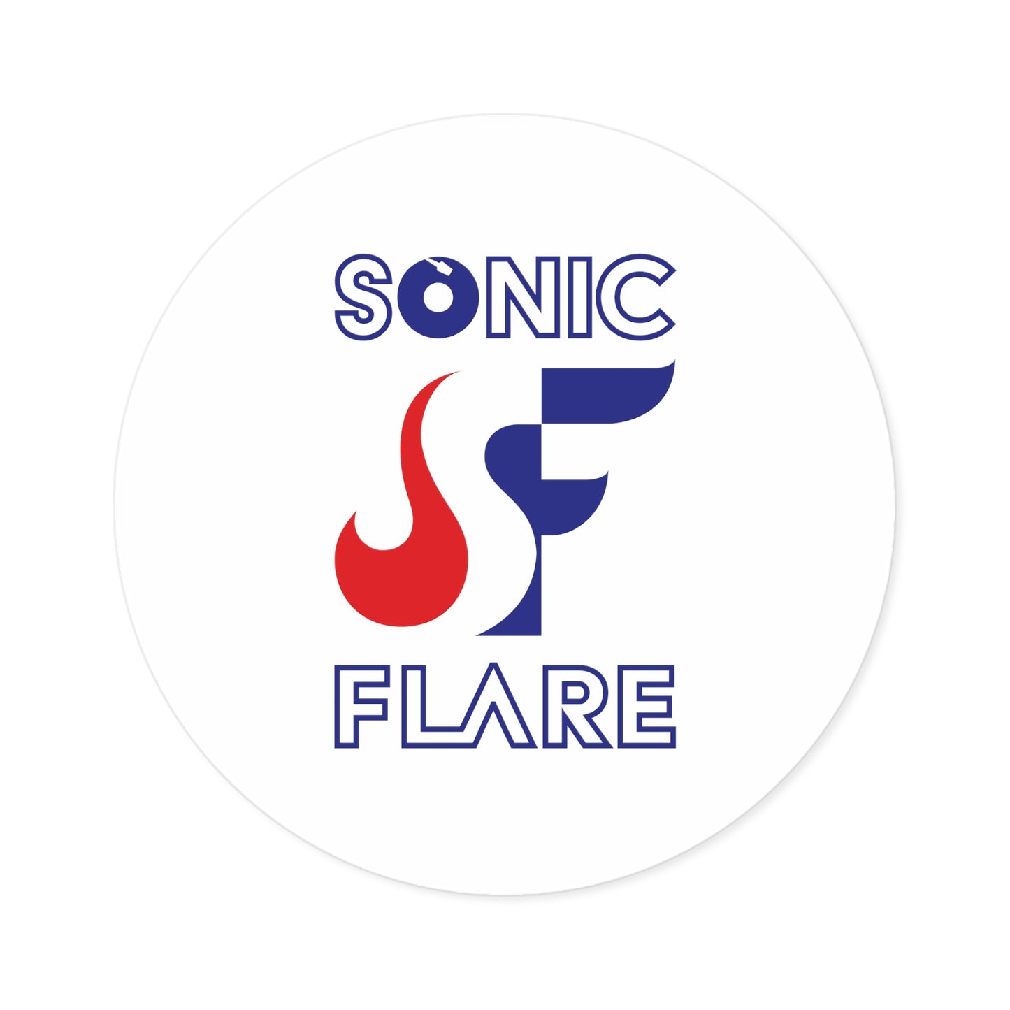 Sonic Flare - Round Stickers, Indoor\Outdoor