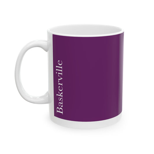 Baskerville Ceramic Mug (11oz, 15oz, lilac, white) US