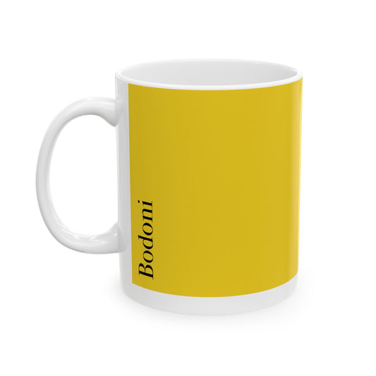 Bodoni Ceramic Mug (11oz, 15oz, yello, white) US