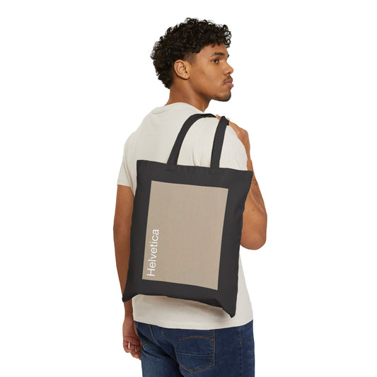 Helvetica Tote Bag (beige, black)